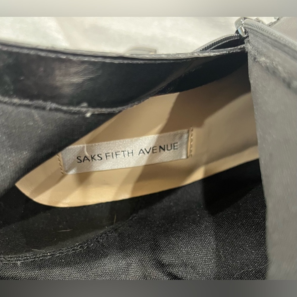 NWOB new never worn saks fifth ave kortnee knee high zip black leather boots 6 - Picture 10 of 10